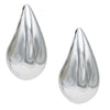 Women's Chic Dipped Chunky Drops Hypoallergenic Post Back Earrings (Large Silver Dipped, 1.75")