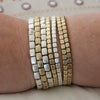 Chunky Nugget Multi Strand Stacking Statement Stretch Bangle Bracelet Set of 7