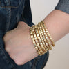Chunky Nugget Multi Strand Stacking Statement Stretch Bangle Bracelet Set of 7