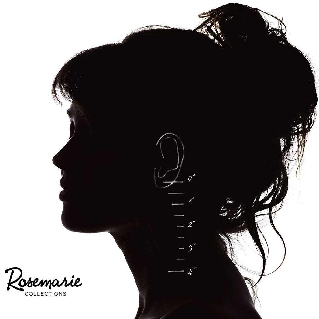 Women's Hypoallergenic Crystal Open Circle Drop Hoop Earrings, 3"