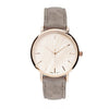 Genuine Leather Mother of Pearl Fashion Watch (Taupe/Rose Gold)