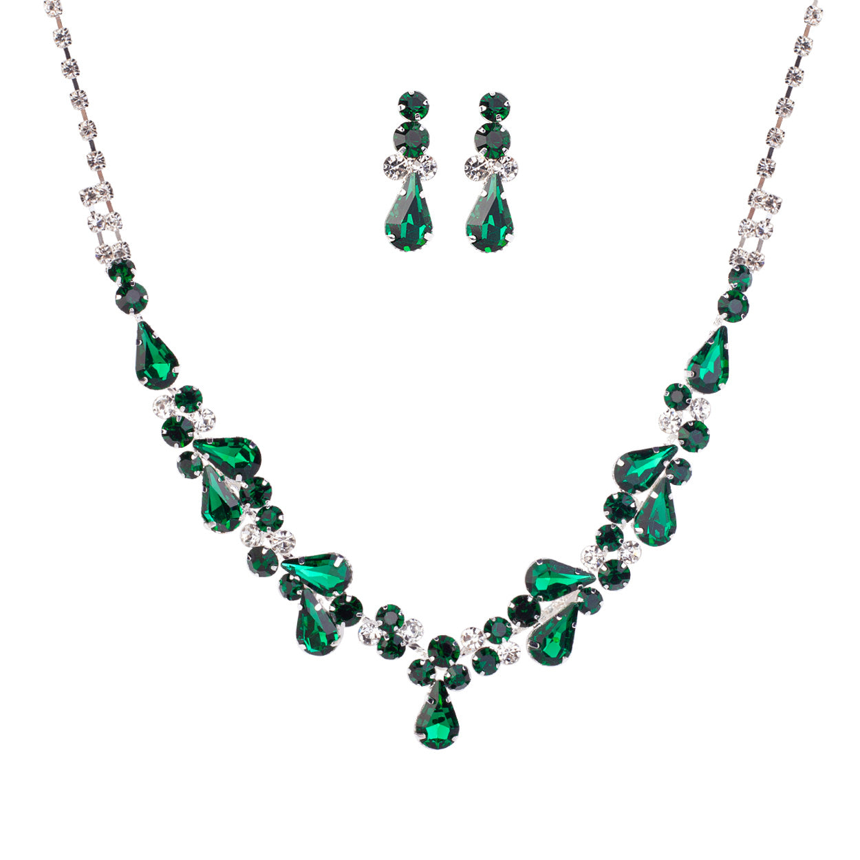Just Shraddha presents Emerald stones multi string statement necklace  available only at Pernia's Pop Up Shop. 2024