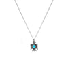 Western Style Aztec Thunderbird Turquoise Howlite Pendant Necklace, 6"-19" with 3" Extender (Burnished Silver Tone)