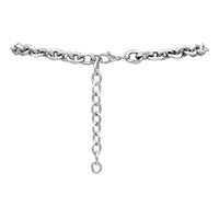 Stunning Matte Metal Chunky Cable Link Necklace Chain, 20"+3" Extender (Silver Tone)