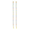 Crystal Rhinestone Extra Long Strand Shoulder Duster Drop Earrings (Multicolored Crystal Gold Tone/Single Strand)