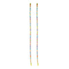 Crystal Rhinestone Extra Long Strand Shoulder Duster Drop Earrings, 2.5mm, 5" (Multicolored Crystal Gold Tone/Single Strand)