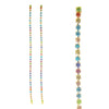 Crystal Rhinestone Extra Long Strand Shoulder Duster Drop Earrings, 2.5mm, 5" (Multicolored Crystal Gold Tone/Single Strand)