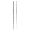 Crystal Rhinestone Extra Long Strand Shoulder Duster Drop Earrings (Clear Crystal Hematite Single Strand, 2.5mm, 5")
