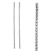 Crystal Rhinestone Extra Long Strand Shoulder Duster Drop Earrings (Clear Crystal Hematite Single Strand, 2.5mm, 5")