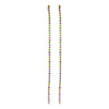 Crystal Rhinestone Extra Long Strand Shoulder Duster Drop Earrings (2.5mm, 5", Single Strand Multicolored Crystal Silver Tone)