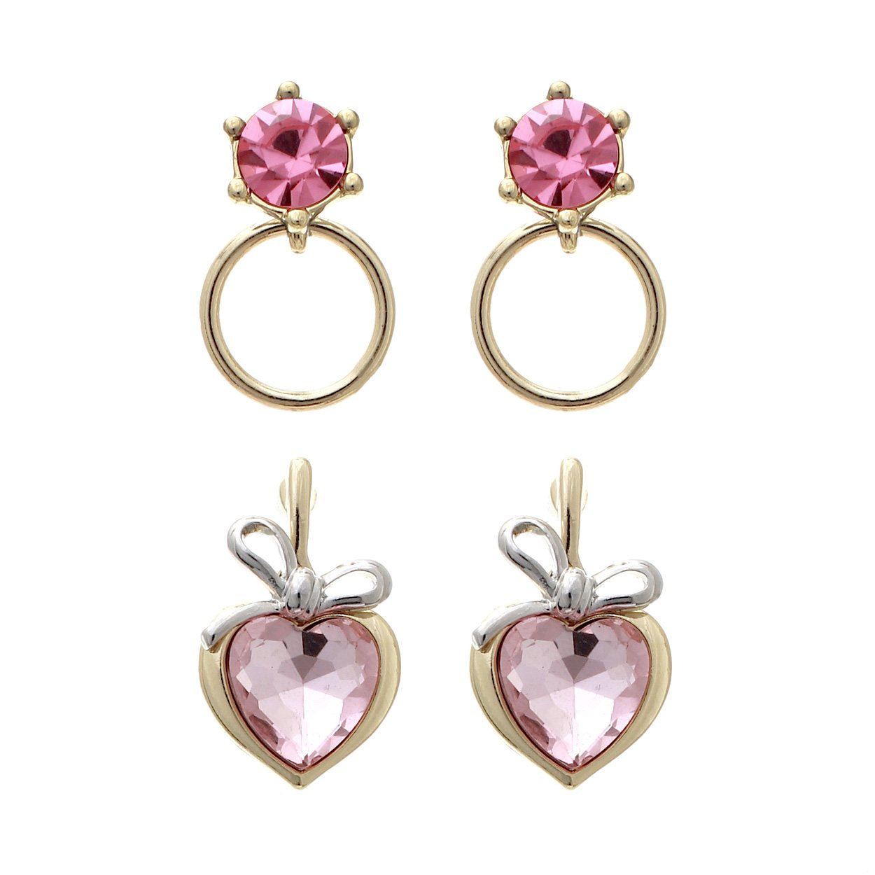 Earrings with Heart shaped Swarovski® crystals - Retha Designs