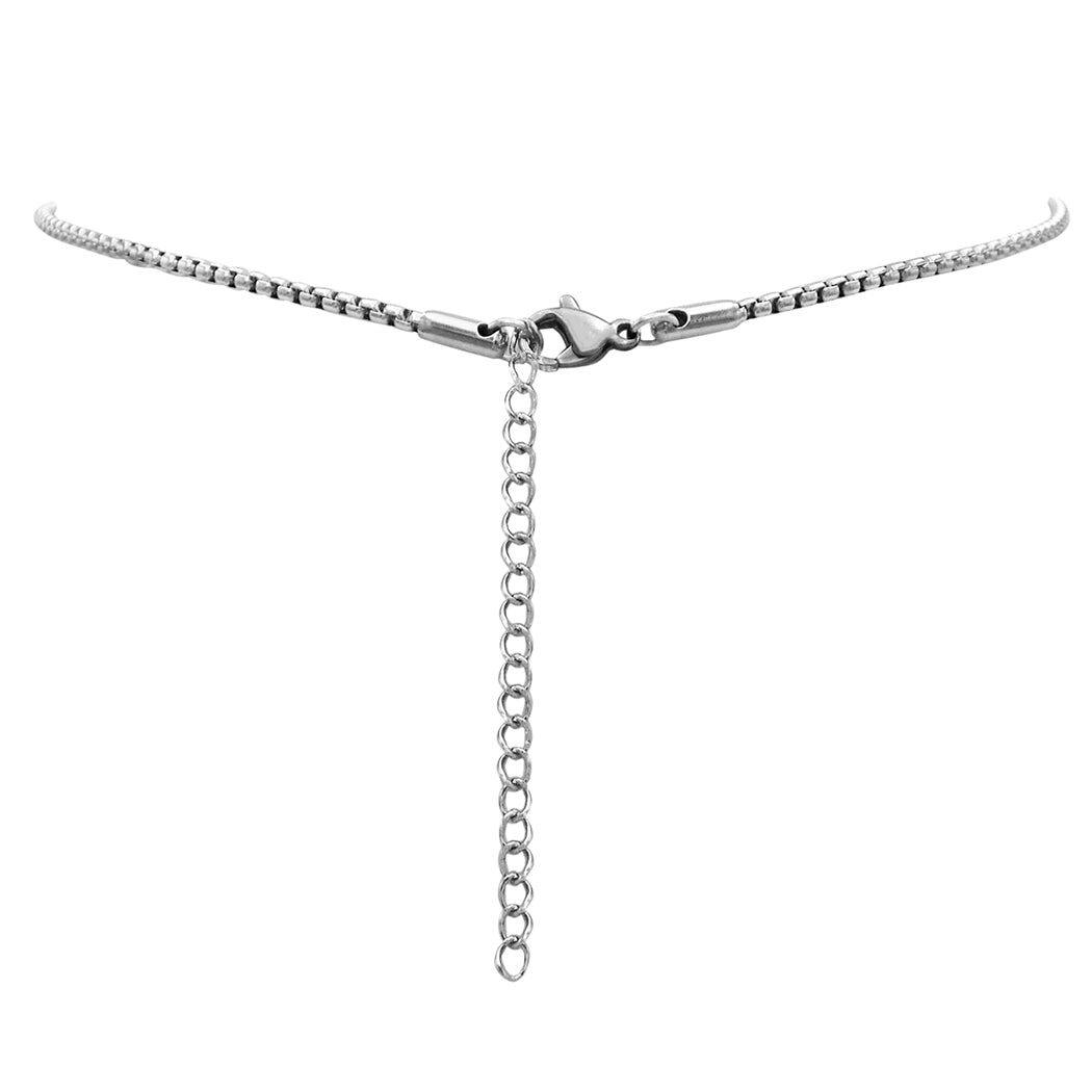 Religious Two Tone Miraculous Medal Pendant Necklace