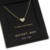 Dainty Petite Crystal Heart Pendant Necklace (14K Gold Dipped)