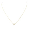 Dainty Petite Crystal Heart Pendant Necklace (14K Gold Dipped)