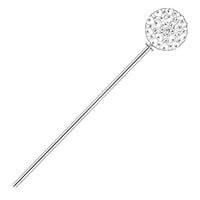 Rosemarie Collections Stunning And Magical Crystal Rhinestone Royal Scepter Fairy Princess Costume Wands (Dainty Hearts Silver Tone 16")