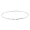 Inspirational Thin Metal Bangle Bracelet "Forever Together"