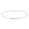 Inspirational Thin Metal Bangle Bracelet "Dream Big"