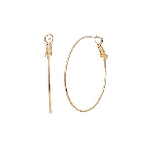 Rosemarie Collections Hypoallergenic Thin Hoop Earrings 40mm (Gold)