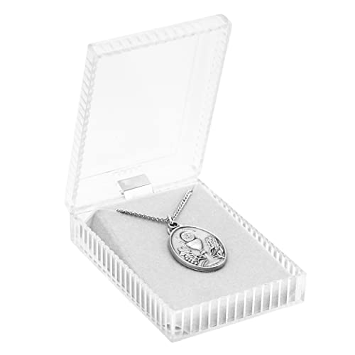 Rosemarie's Religious Gifts Oval First Communion Chalice Medal Pendant Necklace, 18"