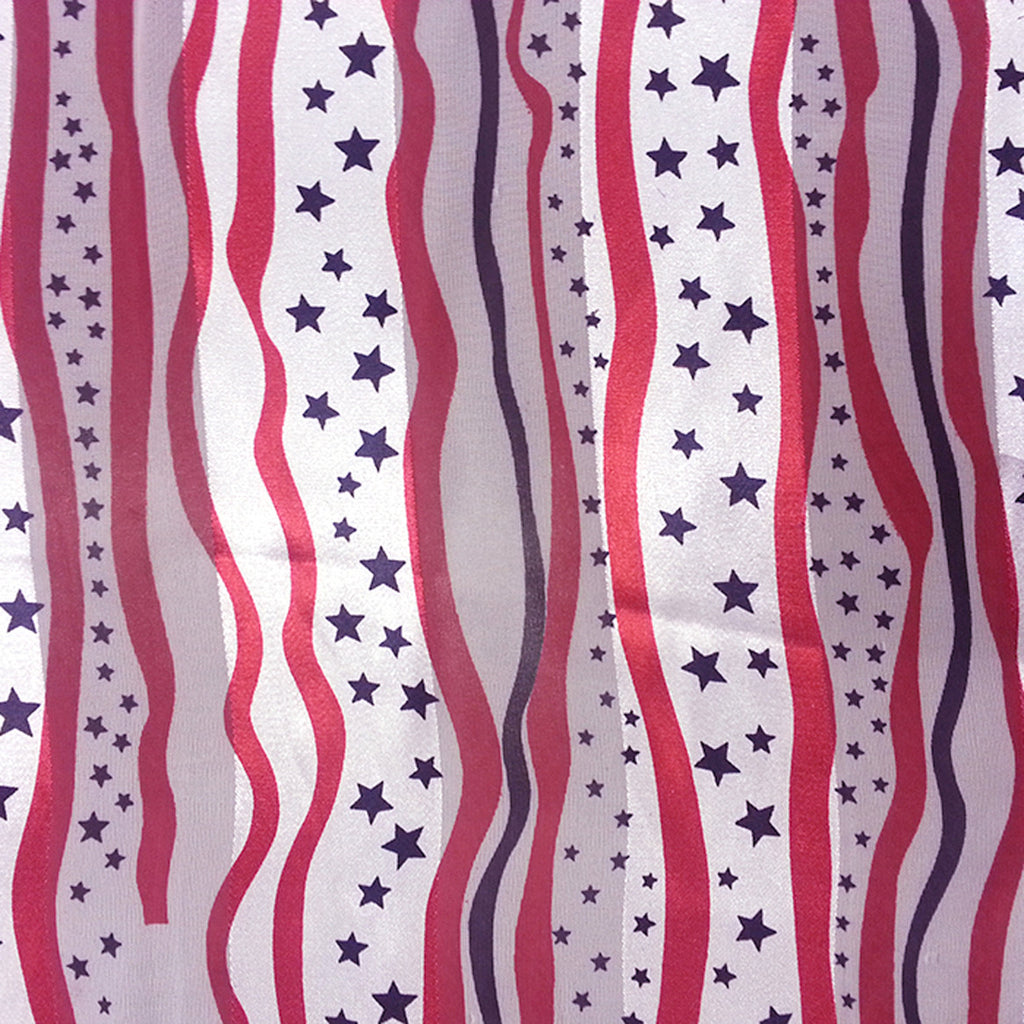Rosemarie Collections Women's Red White And Blue 4th Of July American Flag Stars Stripes USA Fashion Scarf, 60" (White)