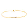 Pink Ribbon Breast Cancer Awareness Inspirational Thin Hook Bracelet, 7.25" (SURVIVOR Gold Tone)