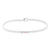 Pink Ribbon Breast Cancer Awareness Inspirational Thin Hook Bracelet, 7.25" (HOPE Silver Tone)