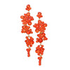 Women's Crystal Rhinestone Bubble Dangle Statement Earrings 3.25 Inches (Orange Crystal Gold Tone)