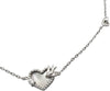 Dainty Sterling Silver Anklet With Abalone Shell Heart Charm Ankle Bracelet, 10"+1" Extender