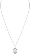 Sterling Silver Medal Pendant And Curb Chain Necklace, 24" (Saint Jude)