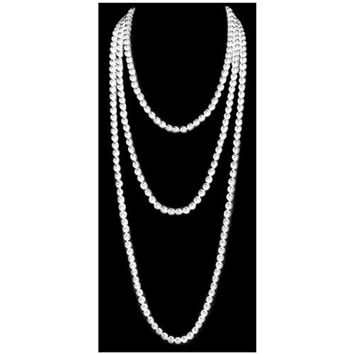 CHANEL 1996 Double Strand Pearls Chain Necklace W/Pendant