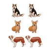 Rosemarie Collections Women's Set of 3 Pairs PAWsome Fashion Stud Earrings Pretty Puppy Dogs (Husky, Corgi, Saint Bernard)