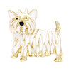 Pawsome Westie Gold Tone Enamel Puppy Dog Brooch, 1.5"