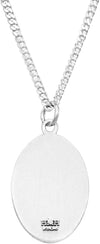 Sterling Silver Medal Pendant And Curb Chain Necklace, 24" (Saint Raphael)