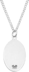 Sterling Silver Medal Pendant And Curb Chain Necklace, 24" (Saint Michael)