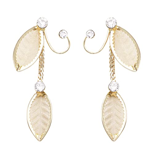 Stunning Large Metal Mesh Flower With Crystal Accents Collar Necklace And Dangle Earrings Jewelry Set, 14"+3" Extension (Gold Tone)