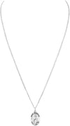 Sterling Silver Medal Pendant And Curb Chain Necklace, 24" (Saint Peregrine)