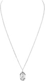 Sterling Silver Medal Pendant And Curb Chain Necklace, 24