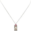 Inspirational Breast Cancer Awareness Pink Ribbon Faith And Crystal Rhinestone Charm Necklace, 18"+2" Extender