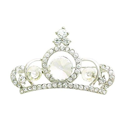 Crystal Princess Crown Brooch Pin