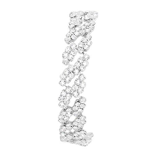 Sparkling Crystal Cluster Fashion Bracelet