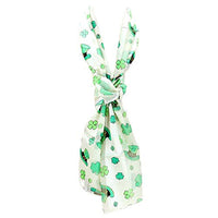 St. Patrick's Day Irish Clover Silky Stripe Lightweight Fashion Scarf 60 Inches (Leprechaun Hats)