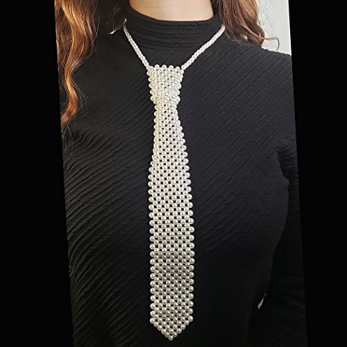 Pearl necktie necklace online