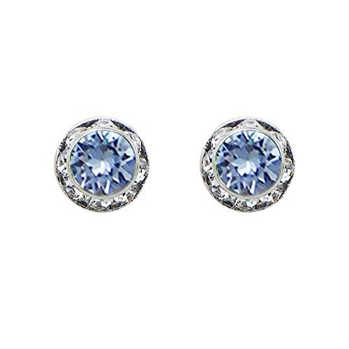 Birthstone Birth Month Swarovski Crystal Stud Earrings (December)