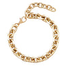 Stunning Matte Metal Chunky Cable Chain Bracelet, 7.5"+2" Extender
