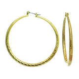 Surgical Steel Post Large Hoop Earrings (Gold Color)