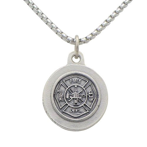St Florian Pendant Necklace "Patron Saint of Firefighters"