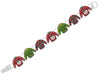 Colorful Enamel Christmas Charms Holiday Magnetic Clasp Bracelet, 7" (Ugly Christmas Sweater)