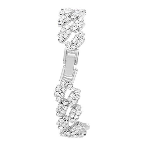 Sparkling Crystal Cluster Fashion Bracelet