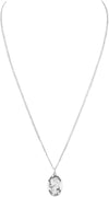 Sterling Silver Medal Pendant And Curb Chain Necklace, 24" (Saint Raphael)