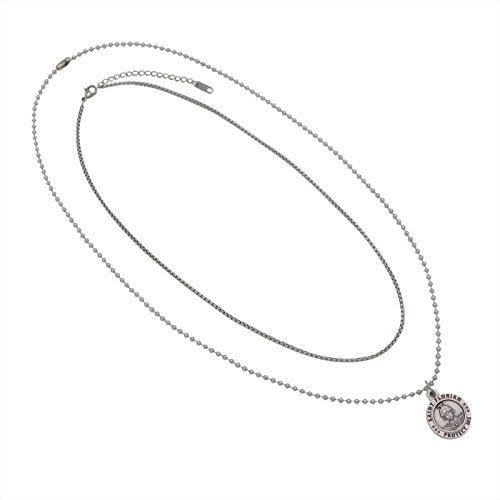 St Florian Pendant Necklace "Patron Saint of Firefighters"